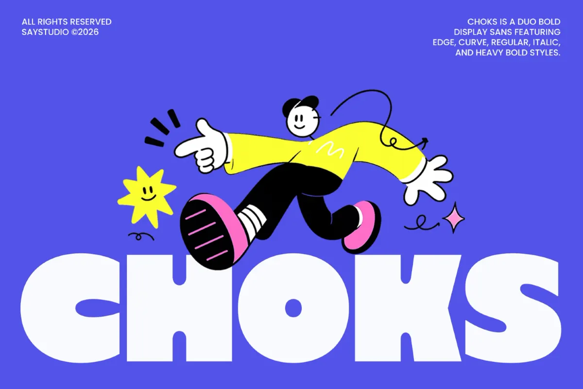 Choks - Heavy Bold Branding Font