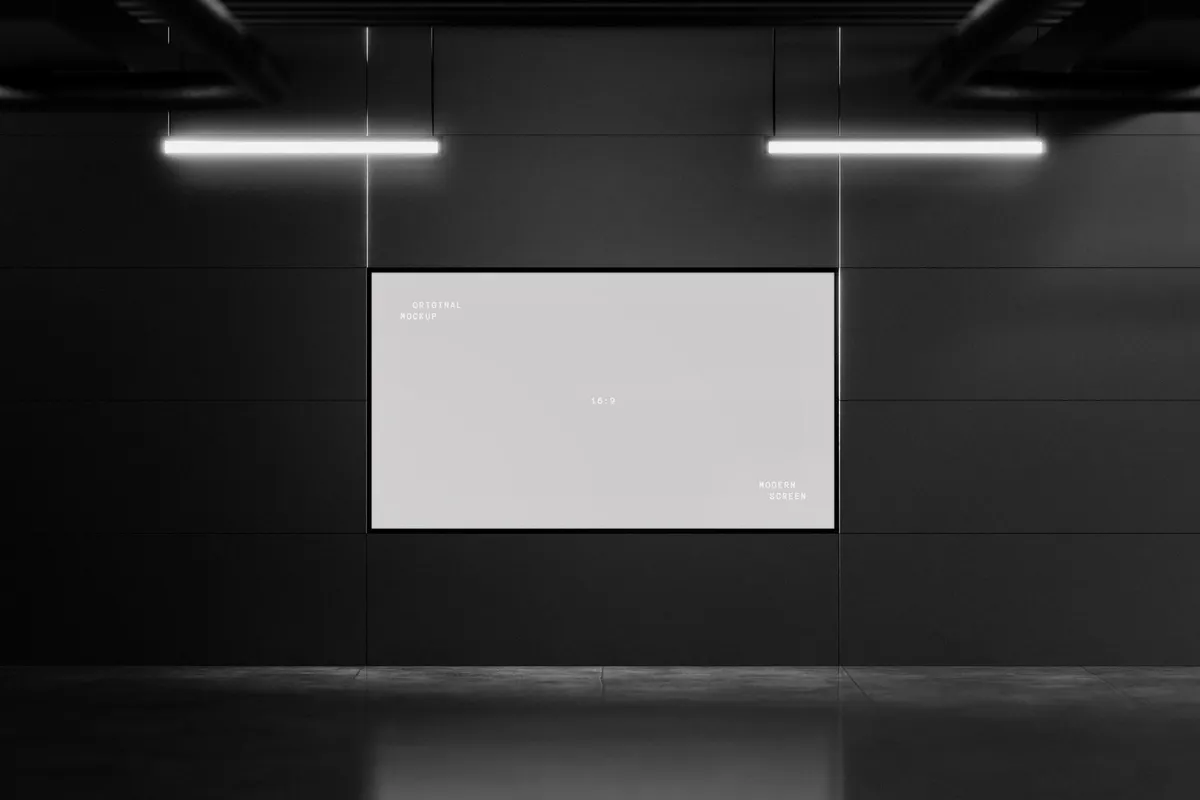 Modern 2:1 LED Screen Mockup