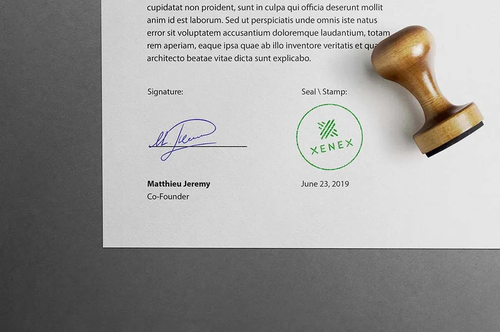 Stamp & Wax Seal Logo Mockup