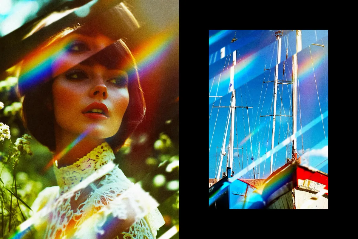 Retro Prism Card Photo Effect