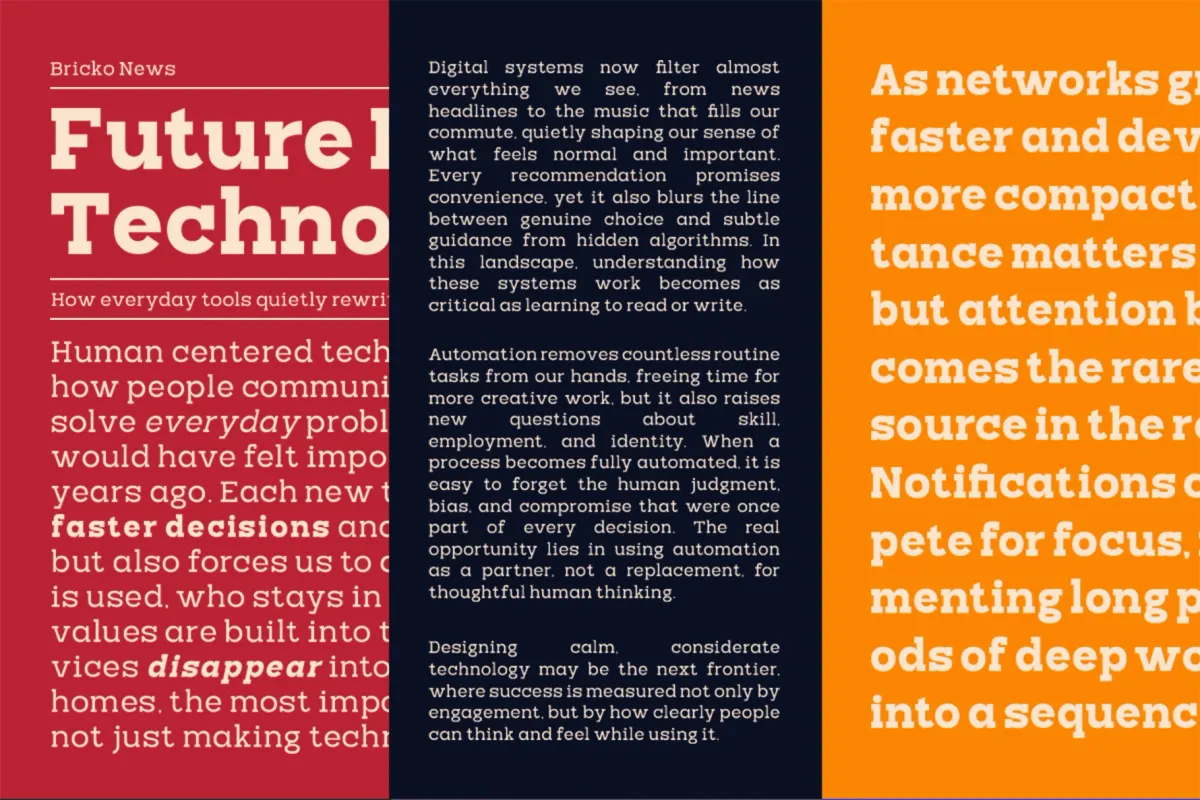 RCL Bricko – Bold Modern Slab Serif Font
