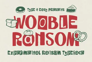 Wooble Ransom - Playful Ransom-Note Display Font