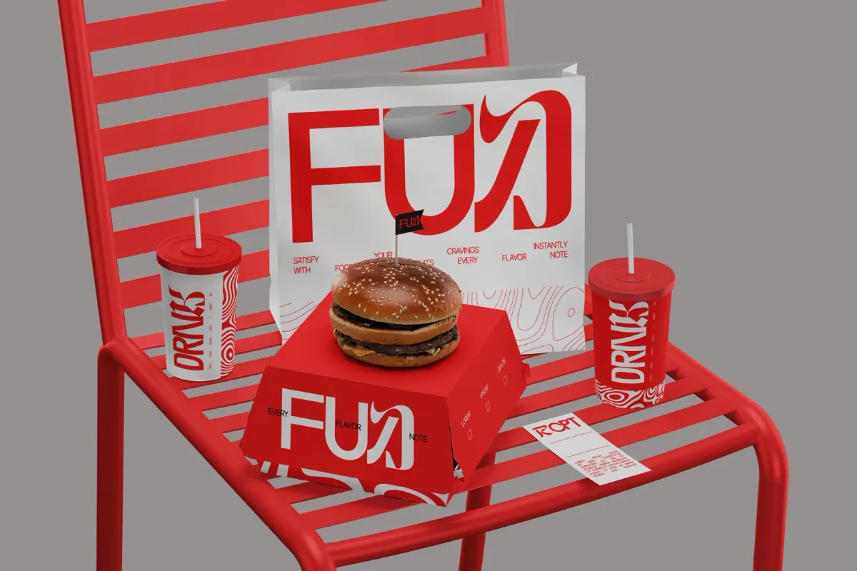 Fast Food Packaging Branding Mockup