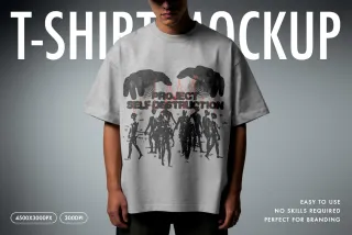 Streetwear T-Shirt Print Mockup