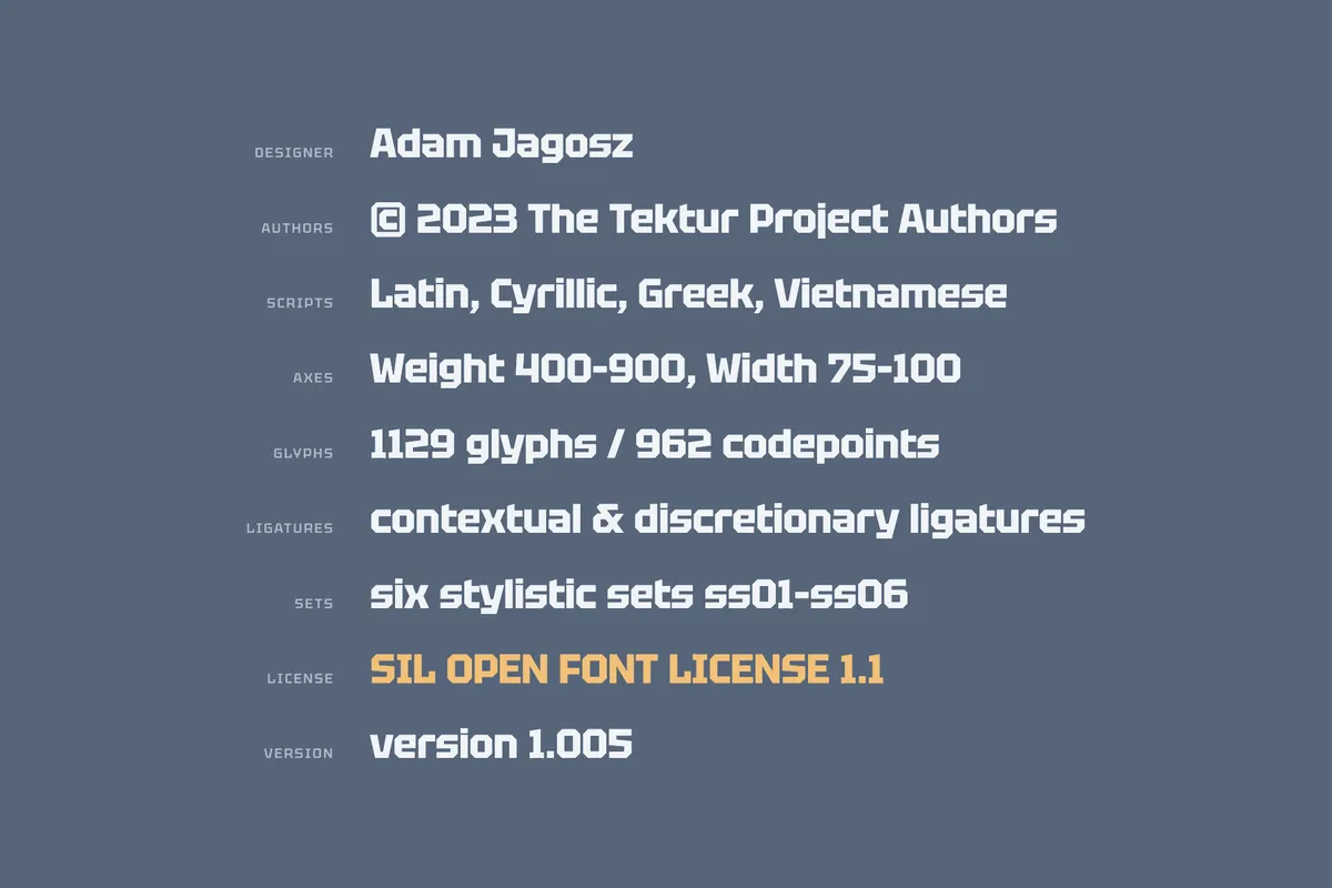 Tektur - Free Blocky Display