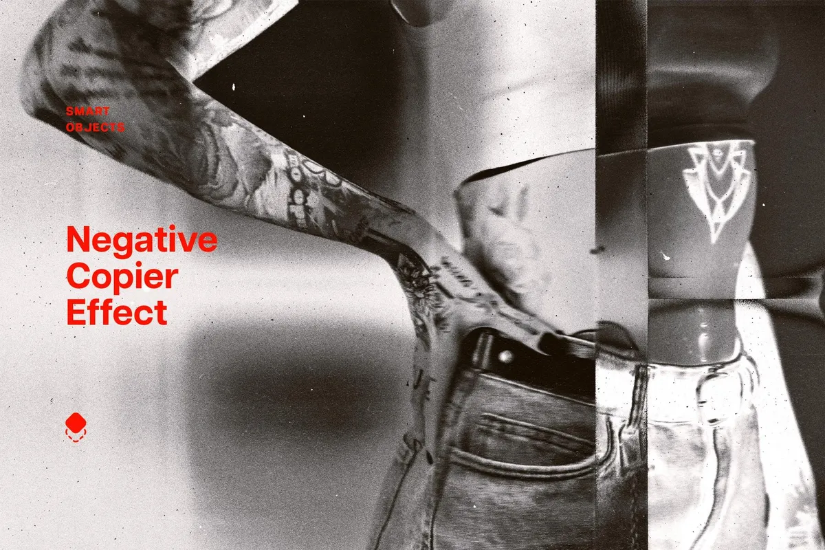 Negative Copier Photo Effect