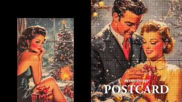 Vintage Postcard Poster Effect