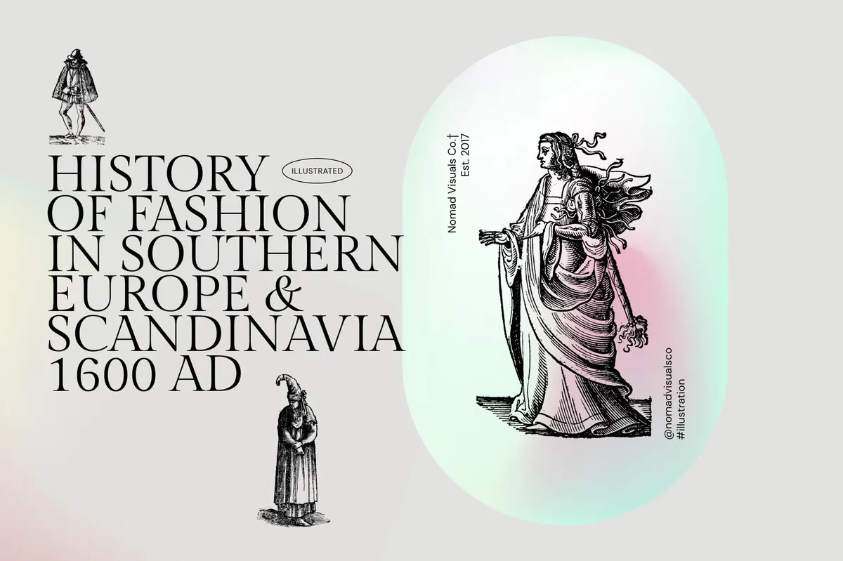 History of Fashion - Vector Illustrations