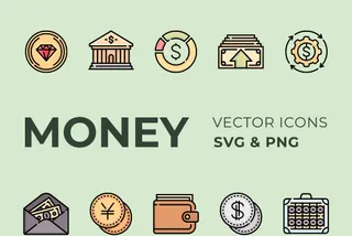 Money Vector Icons Set