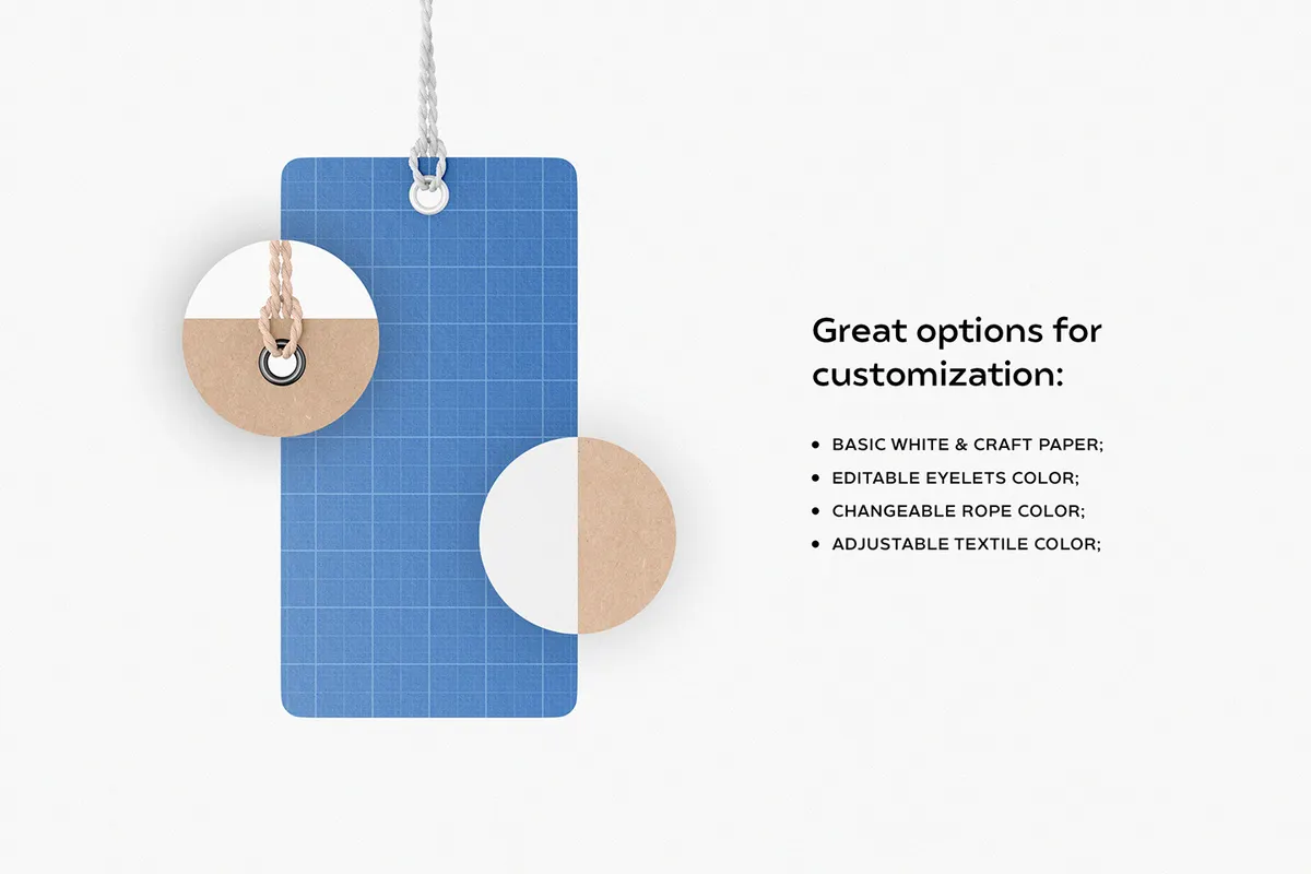 Label Tag Mockup Scenes