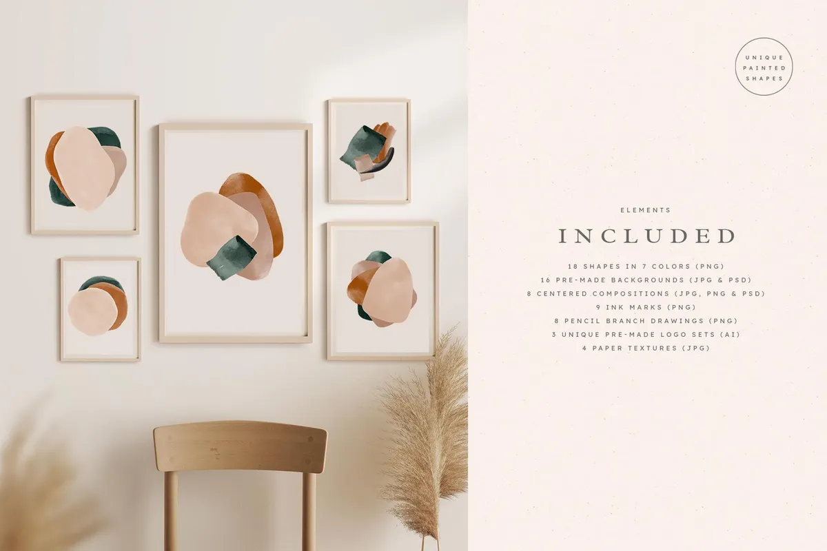 Earthy Abstract Shapes + Logos