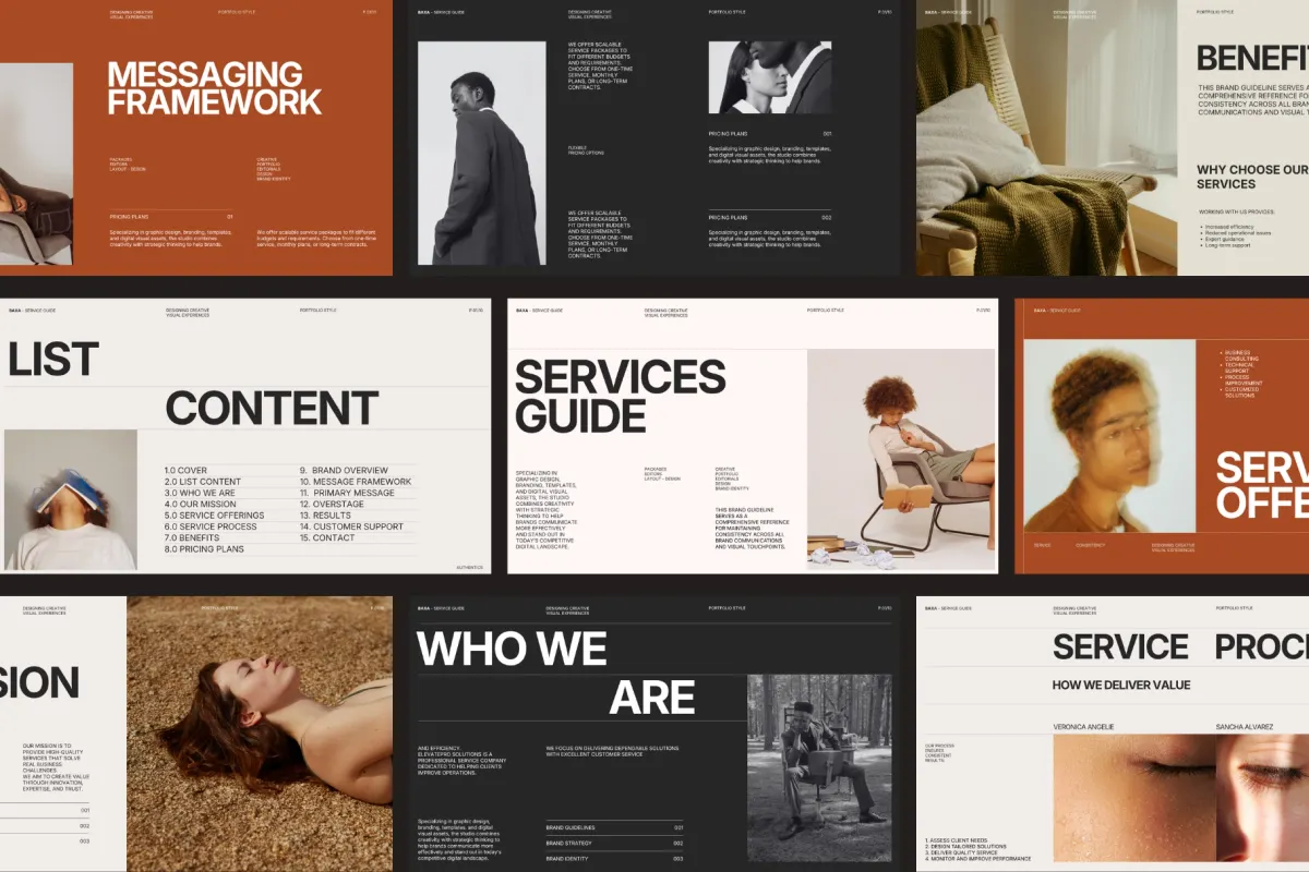 Baxa - Service Guide Presentation Template Pack