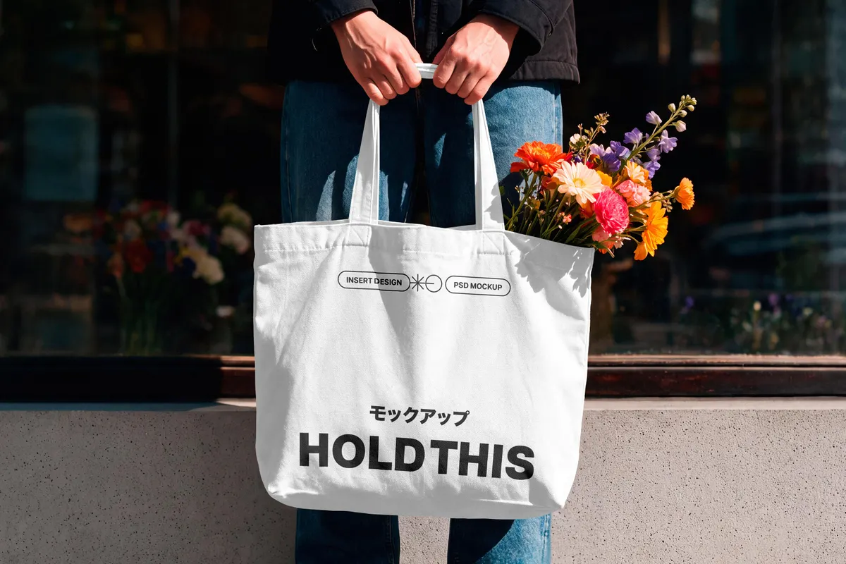 Market Tote Bag Mockup