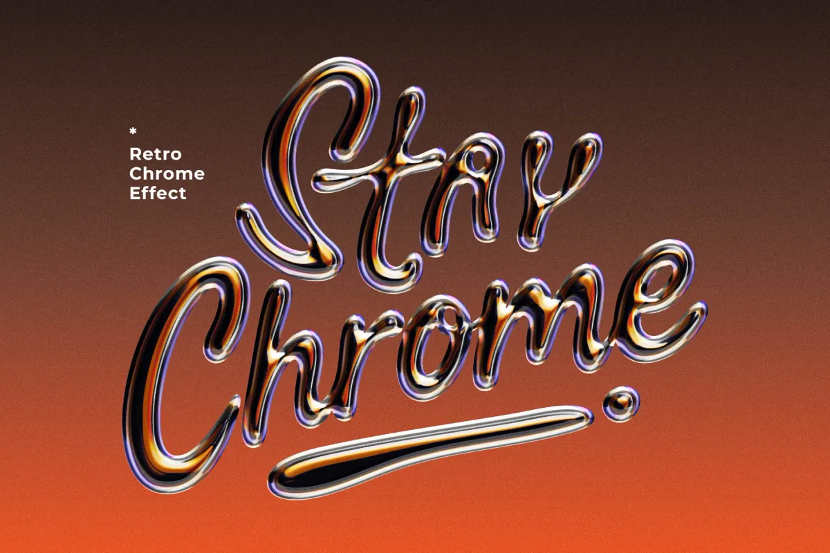 Y2K Chrome Text & Logo Effect