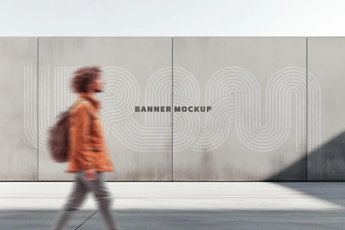 Urban Wall Banner Mockup