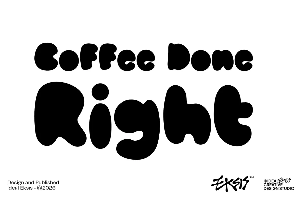 Moxa - Playful Bubble Display Font