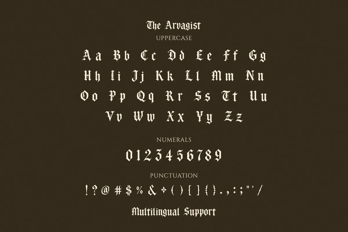 The Arvagist - Blackletter Display Font