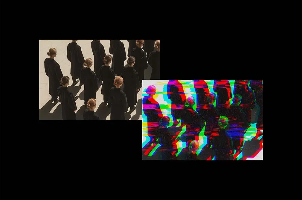 TV Screen Glitch Photo Effect