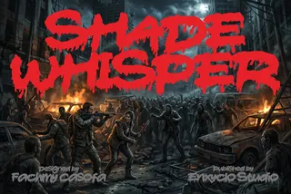 Shade Whisper - Dripping Horror Halloween Font