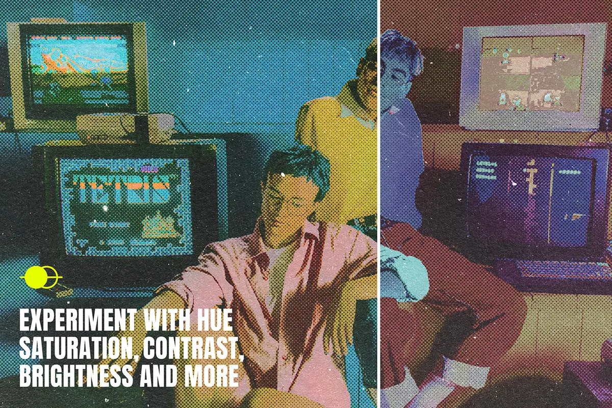 Retro Magazine Halftone Photo Effect