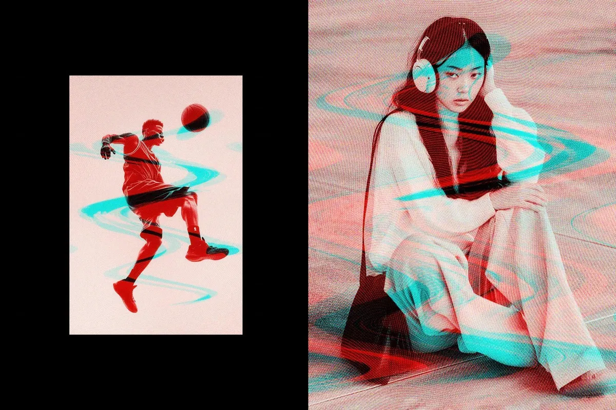 TV Flicker Glitch Photo Effect
