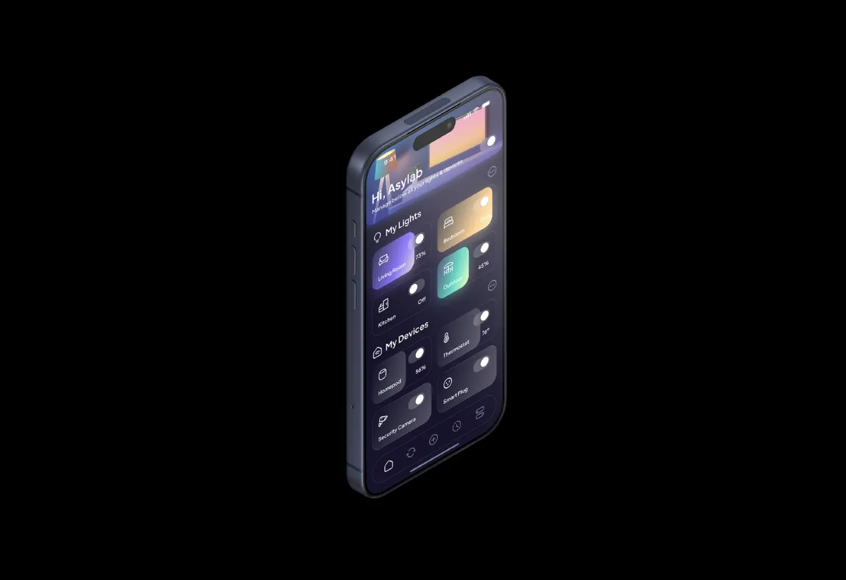 iPhone 17 Pro Screen Mockup | Angled View
