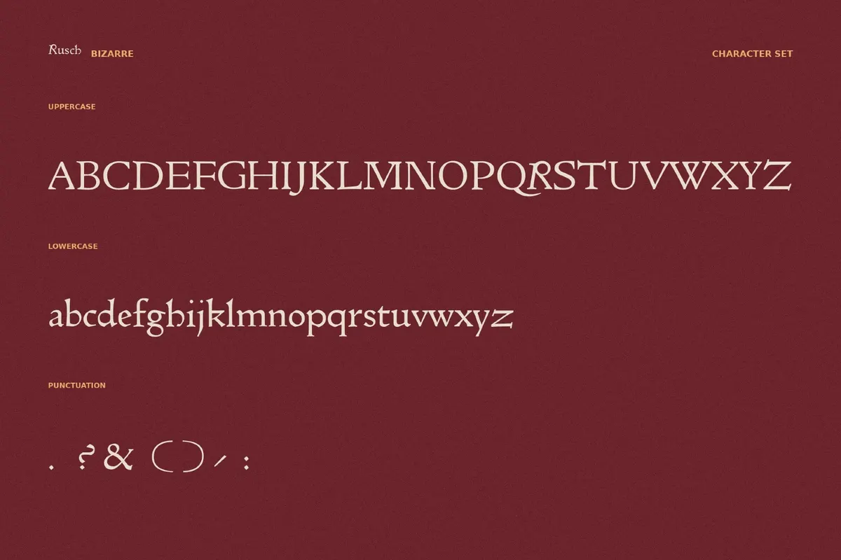 Rusch - Gothic Fantasy Typeface