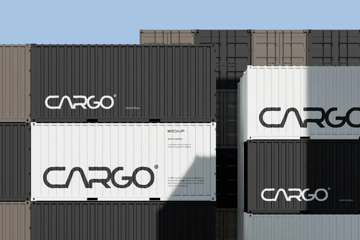 Cargo Container Branding Mockup