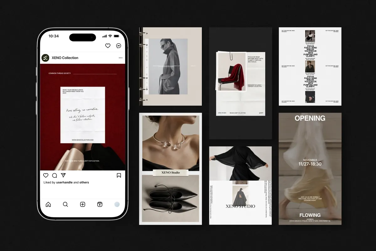 X1962 - XENO III. Instagram Post & Story Templates for Canva & InDesign