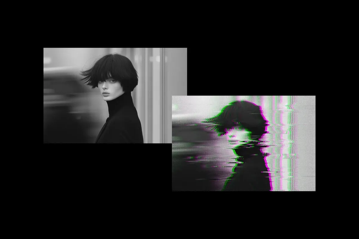 Distort Glitch Photo Effect