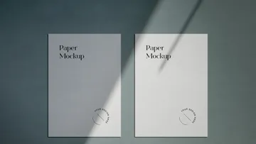 A4 Paper Mockup with Shadow Overlay