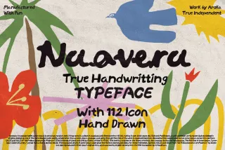Naovera - Organic Handwritten Font