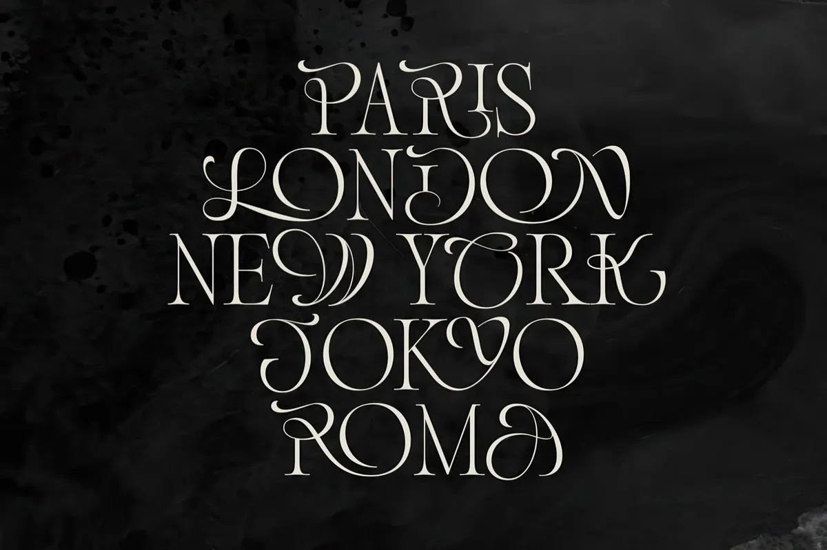 Luxury Charm — Modern Ligature Font