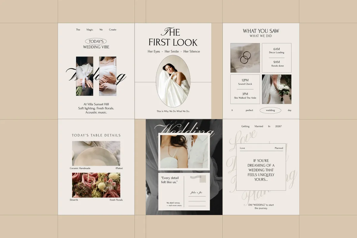 Wedding Organizer Instagram Pack - Adobe Template