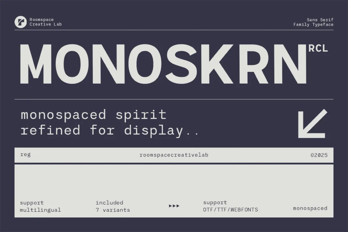 Monoskrn – Modern Monospaced Font