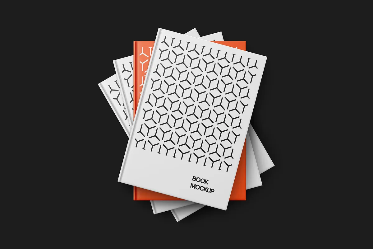 Piled Up Books Mockup