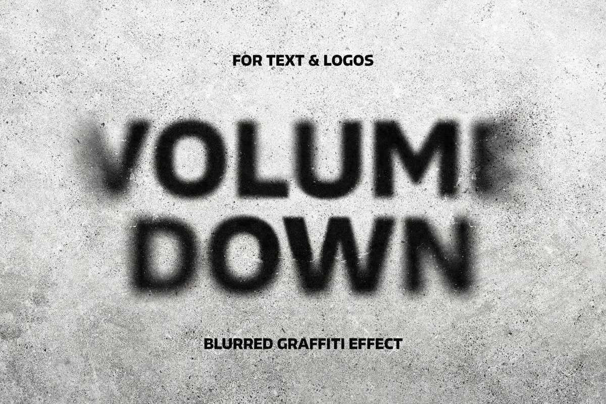 Blurred Graffiti Text & Logo Effect