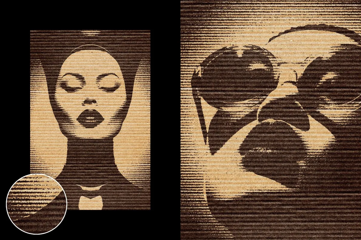 Kraft Cardboard Photo Effect