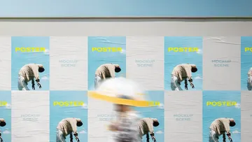 Glued Posters Mockup