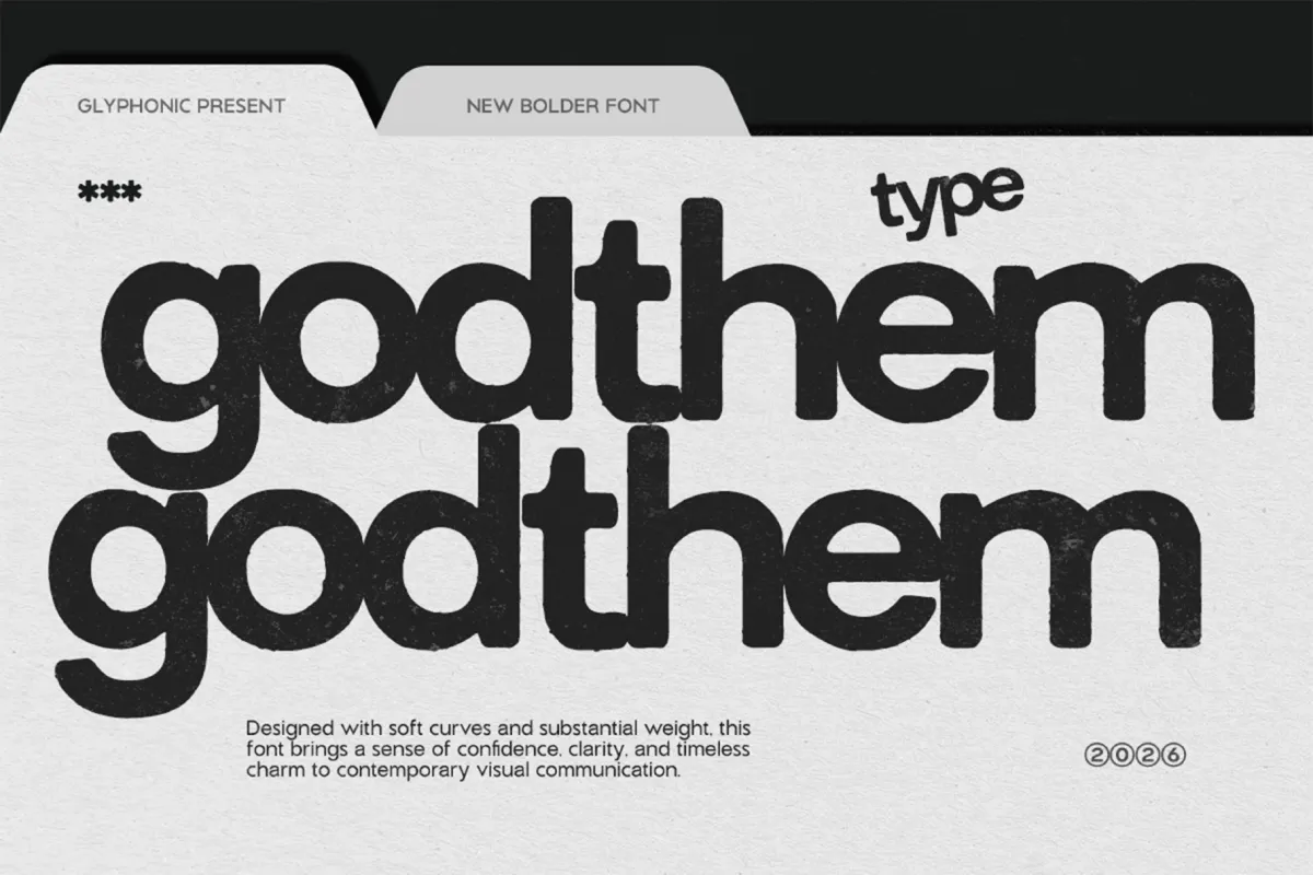 GC Godthem - Display Grunge Sans Font