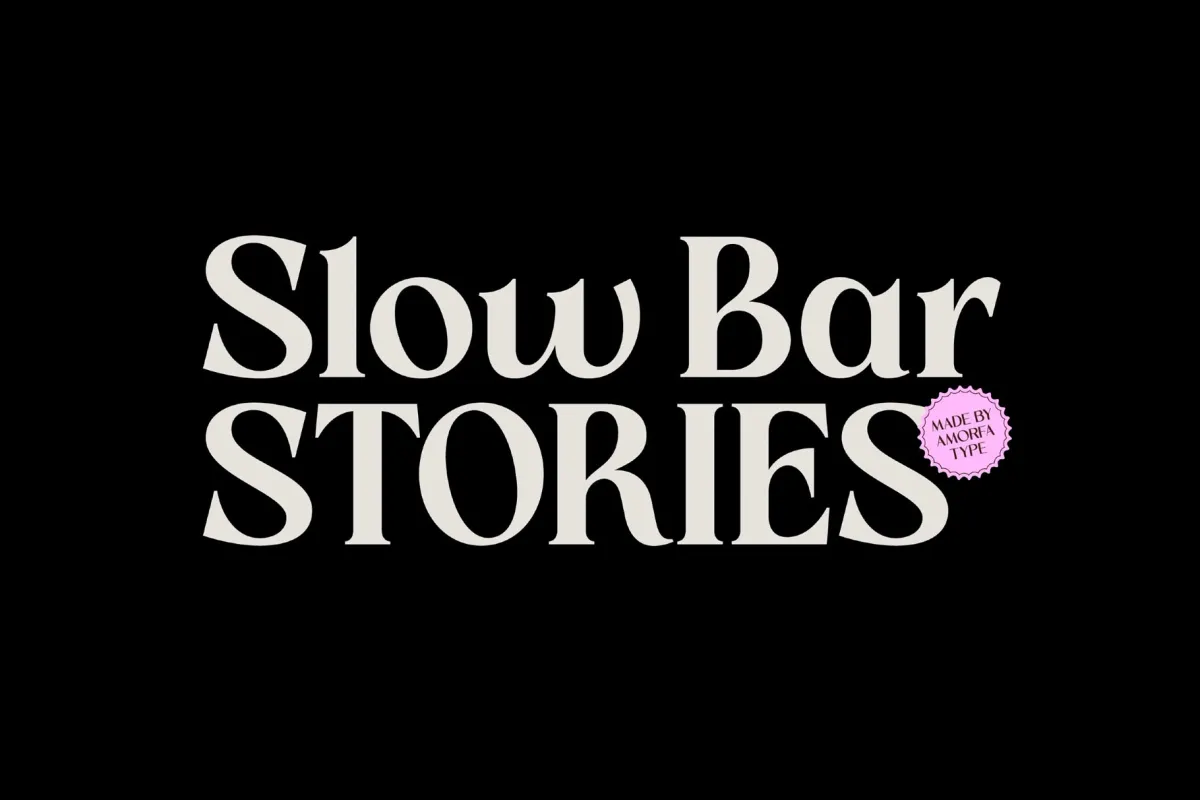 Slow Bar Stories - Retro Display Serif Font