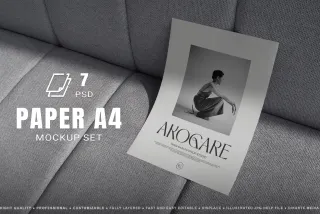 A4 Paper Mockups Set