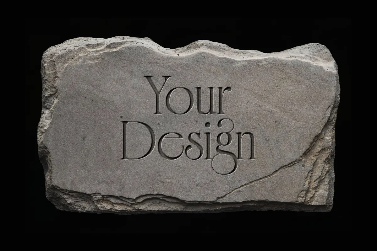 Stone Deboss Mockup