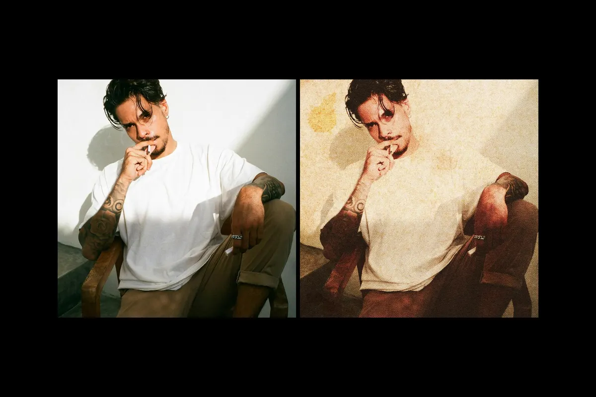 Retro Paper Photo Effect