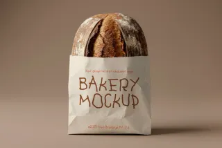Sourdough Bread Paperbag Mockup