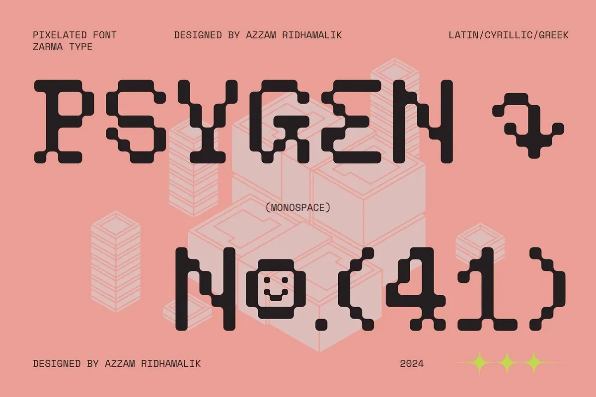 Psygen — Modern Pixel Font