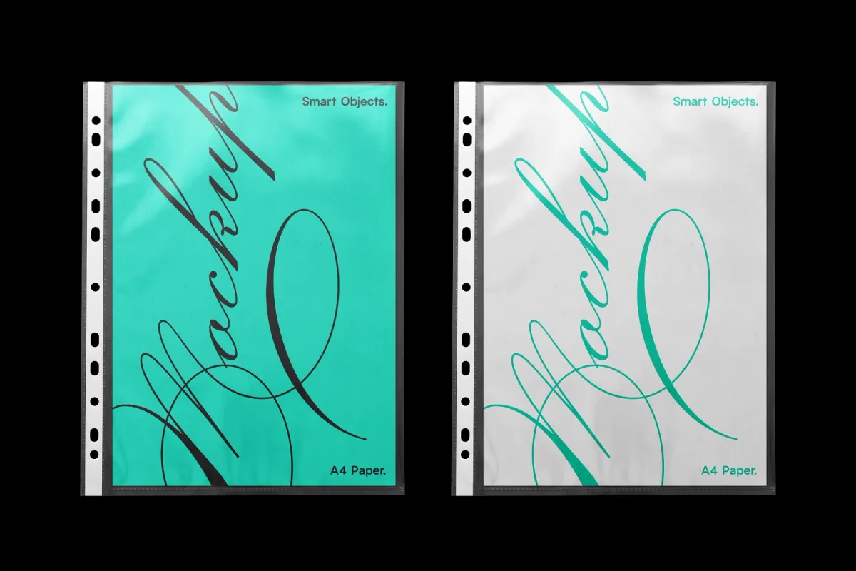 Paper with Page Protector Mockup