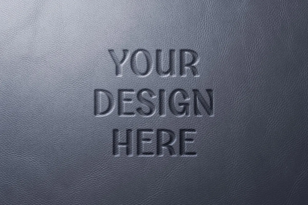 Leather Pressed Logo Mockup