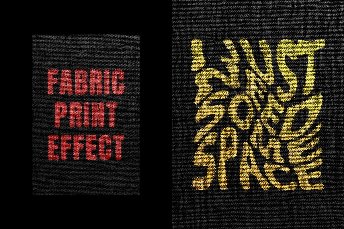 Fabric Printing Text Effect