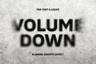 Blurred Graffiti Text & Logo Effect